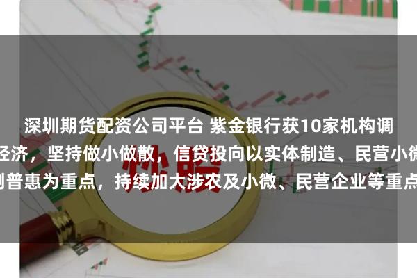 深圳期货配资公司平台 紫金银行获10家机构调研：我行坚持服务实体经济，坚持做小做散，信贷投向以实体制造、民营小微、科创普惠为重点，持续加大涉农及小微、民营企业等重点客群信贷投放力度（附调研问答）