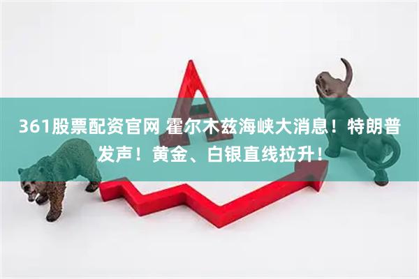 361股票配资官网 霍尔木兹海峡大消息！特朗普发声！黄金、白银直线拉升！